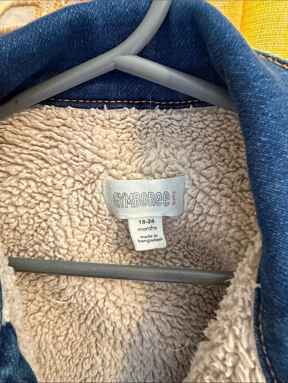 Gymboree Dark Blue Sherpa-Lined Denim Jacket 18/24